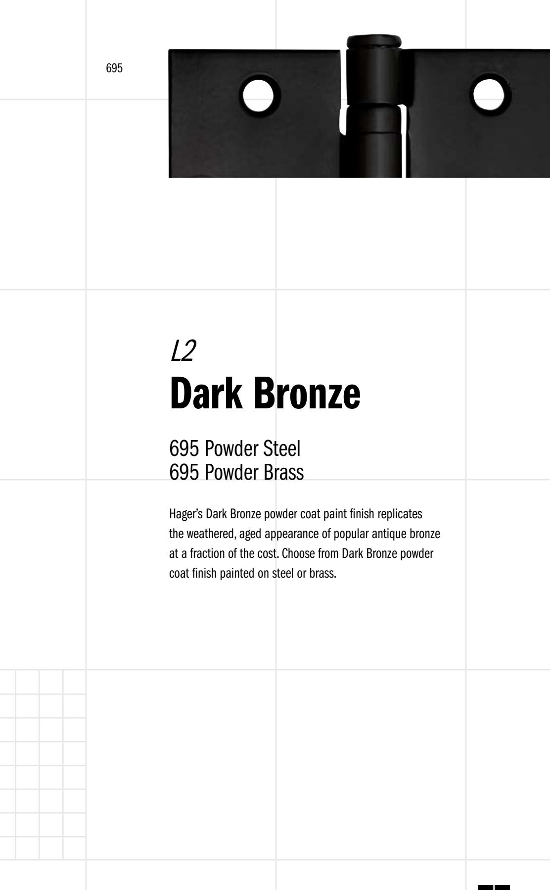 Hager 2009 Product Finishes Guide diagram on page 18