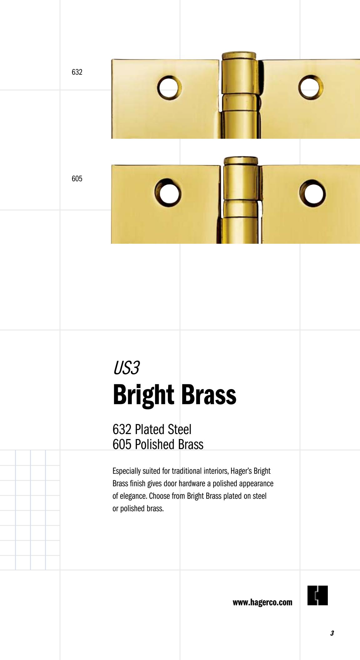 Hager 2009 Product Finishes Guide diagram on page 4