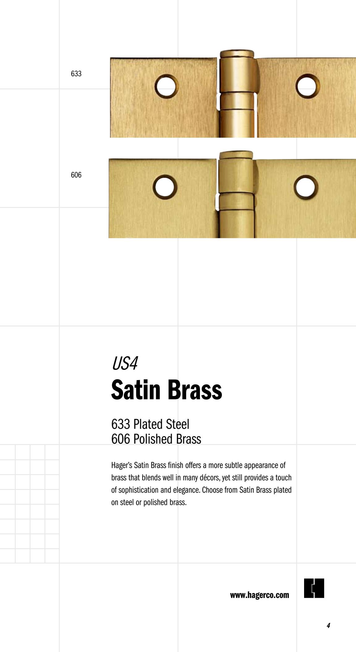Hager 2009 Product Finishes Guide diagram on page 5