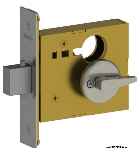 Hager 3800 Series Sliding Door Mortise Lock Information image on page 1