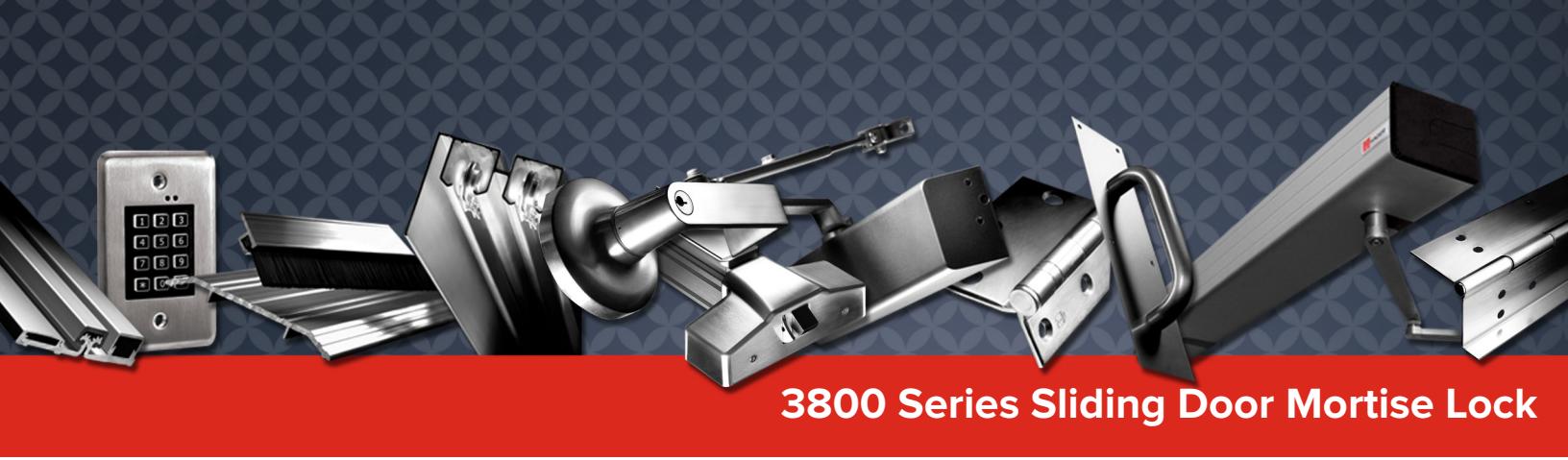 Hager 3800 Series Sliding Door Mortise Lock Information image on page 2