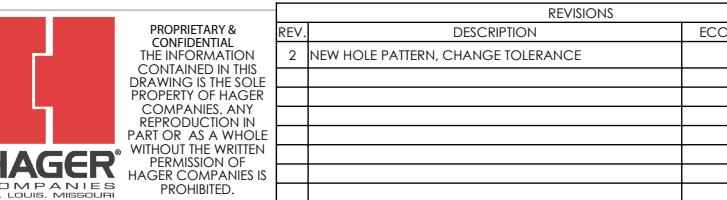 Hager 780-112HD – New Hole Pattern Information image on page 1