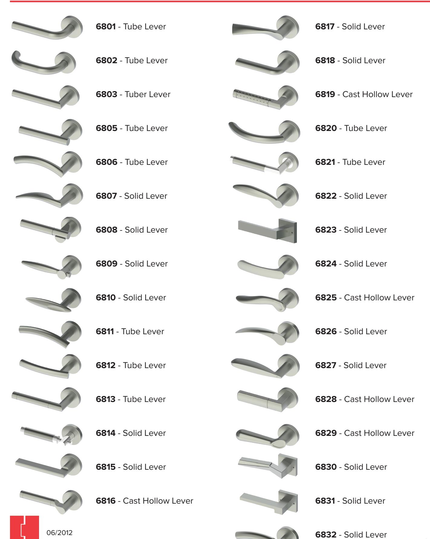 Hager Euroline Lever Options Information image on page 1
