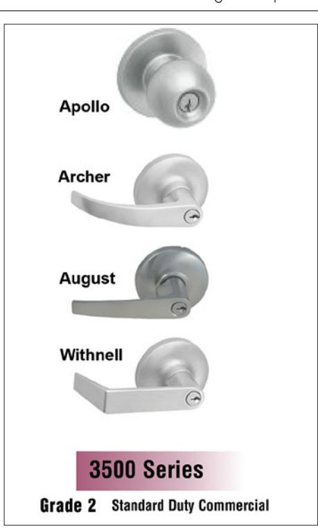 Hager Locking Hardware Data Sheet image on page 1
