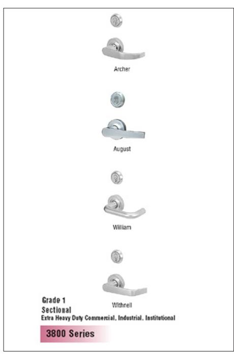 Hager Locking Hardware Data Sheet image on page 3