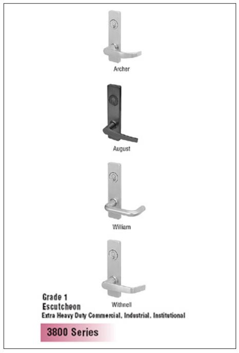 Hager Locking Hardware Data Sheet image on page 3