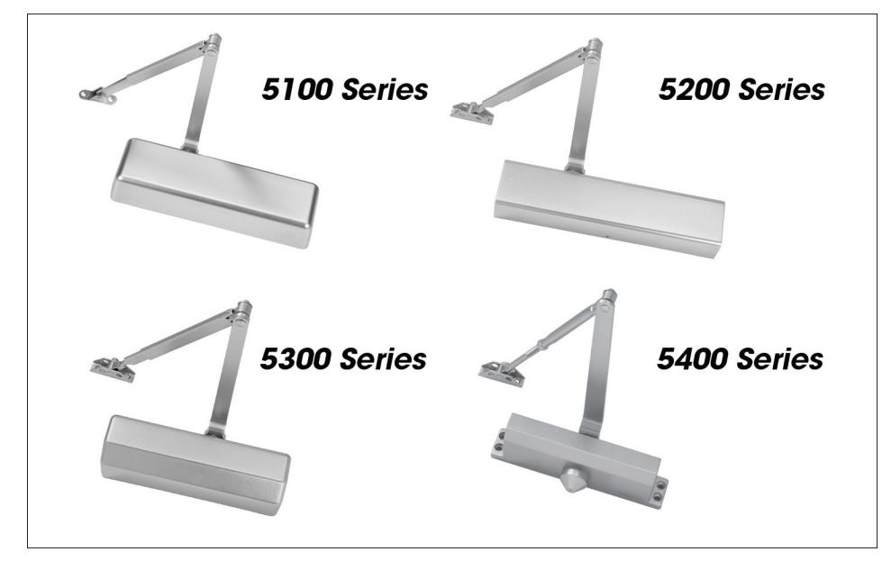 Hager Surface Door Closers Data Sheet image on page 1
