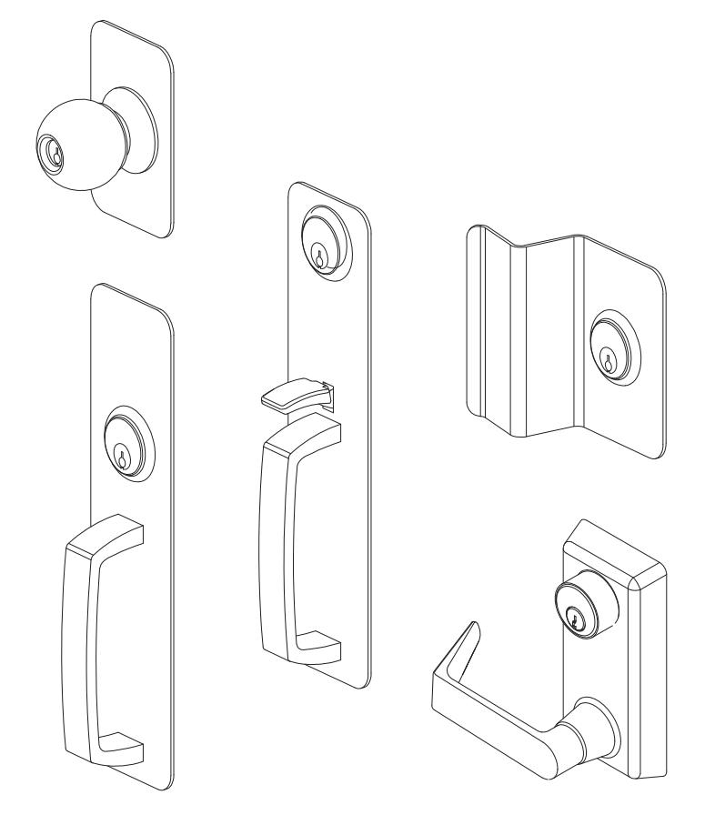 Von Duprin 110 210 and 230 Series Trim Parts Manual 108726 image on page 1