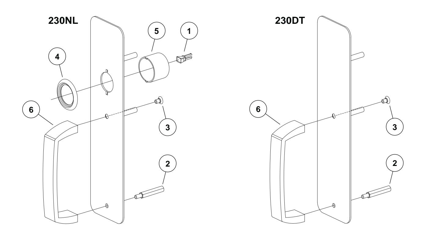 Von Duprin 110 210 and 230 Series Trim Parts Manual 108726 image on page 5