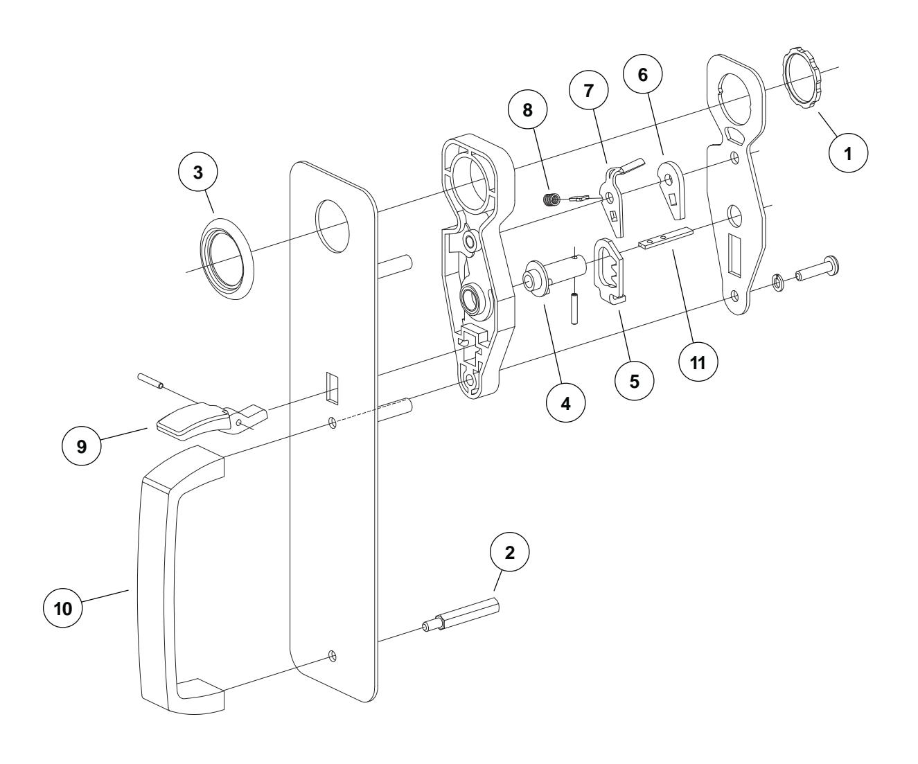 Von Duprin 110 210 and 230 Series Trim Parts Manual 108726 image on page 6
