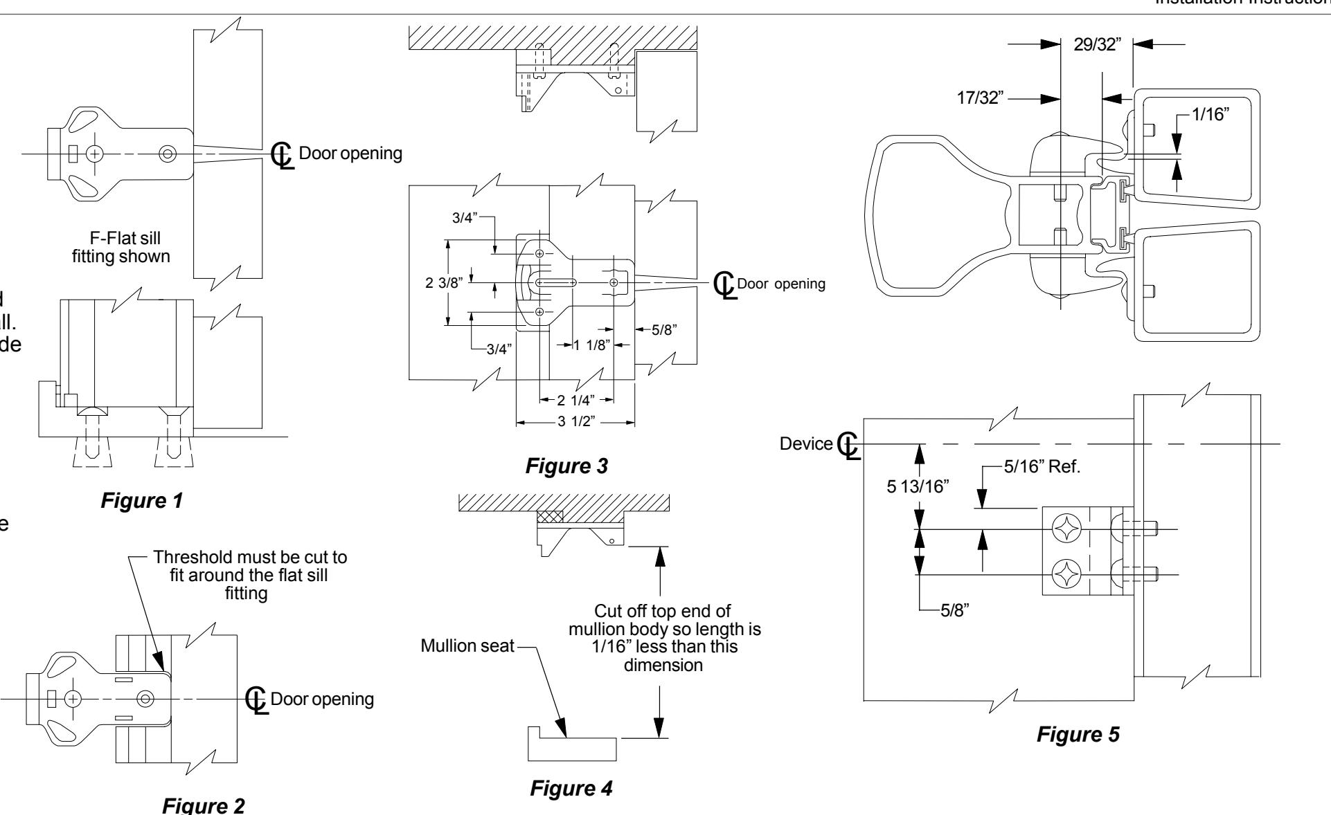 Von Duprin 1408 Strike For Use With 22 Series Exit Device Template diagram on page 1