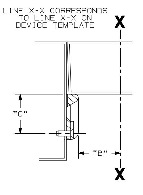 Von Duprin 1409 Strike For Use With 22 Rim Series Exit Device Template image on page 1