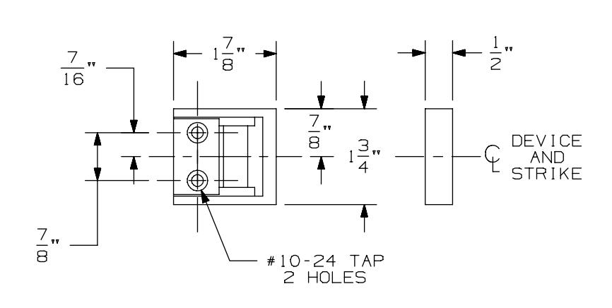 Von Duprin 1409 Strike Used with 88 Rim For Metal Applications Template image on page 1