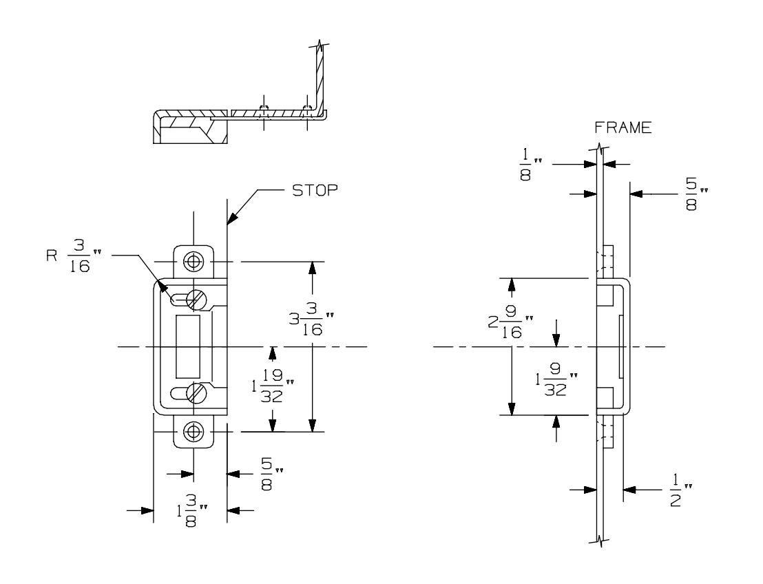 Von Duprin 1410 Strike For 98 and 99 Series Exit Device Metal Door Template image on page 1
