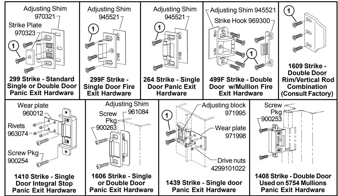 Von Duprin 22 Series Rim Exit Device Parts Manual 108728 diagram on page 3