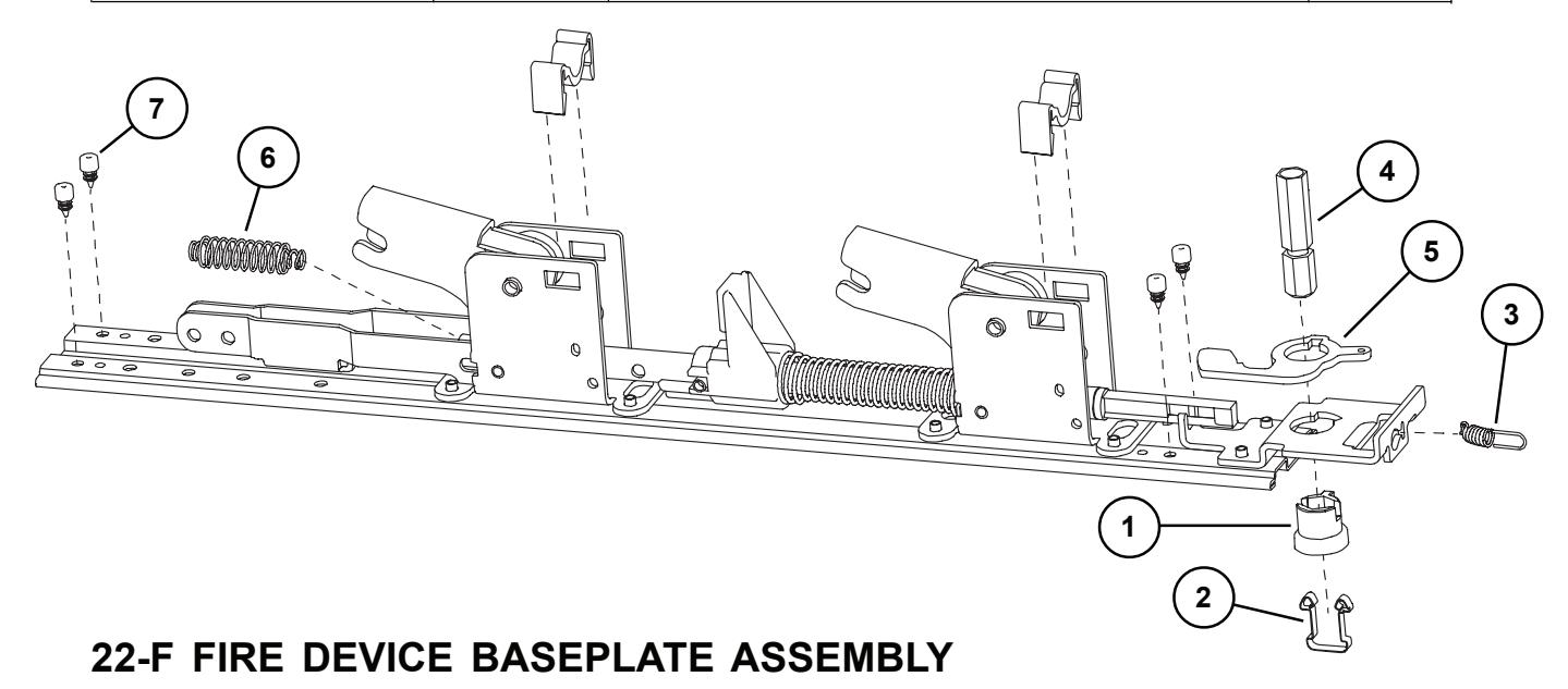 Von Duprin 22 Series Rim Exit Device Parts Manual 108728 image on page 8
