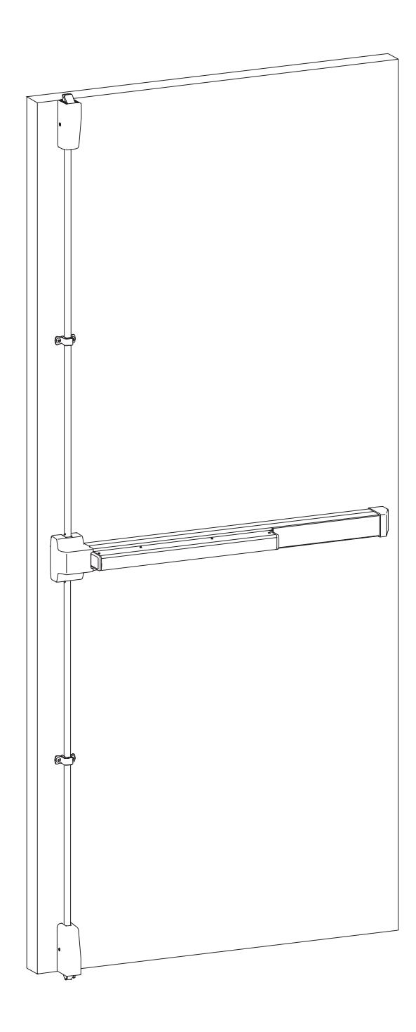 Von Duprin 2227 Series Vertical Rod Exit Device Parts Manual 108729 image on page 1