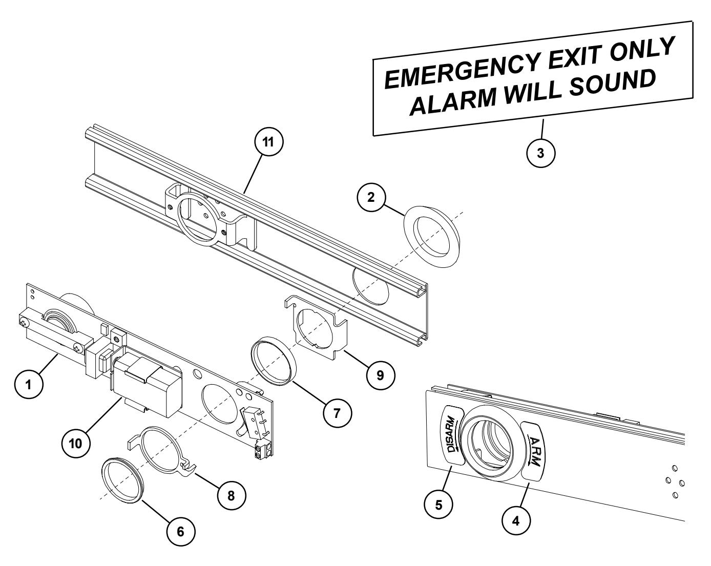 Von Duprin 2227 Series Vertical Rod Exit Device Parts Manual 108729 image on page 14