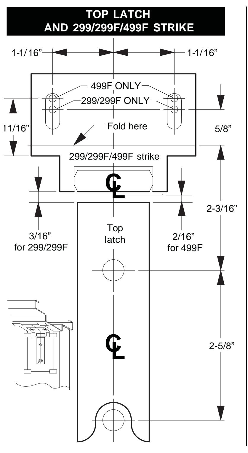 Von Duprin 248L-4 Strike For Use With 2227 Series Exit Device Template diagram on page 2