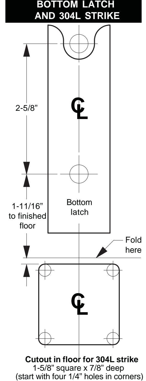 Von Duprin 248L-4 Strike For Use With 2227 Series Exit Device Template diagram on page 2