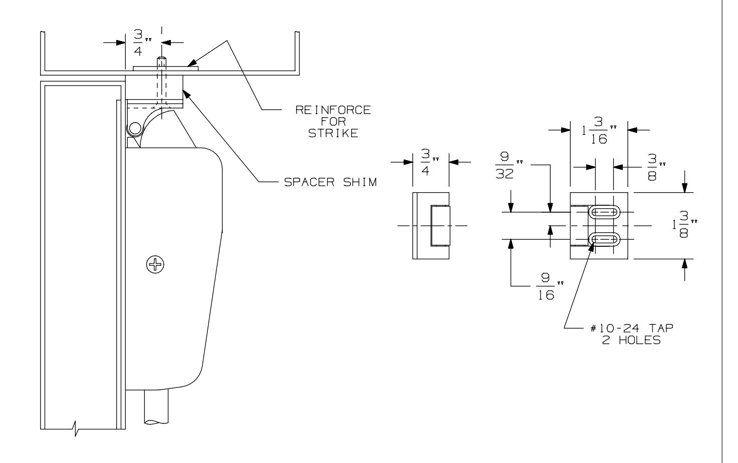 Von Duprin 266 Strike Template image on page 1