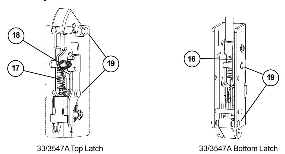 Von Duprin 33 3547A and 33 3549A Series Exit Devices Parts Manual 105676 image on page 7