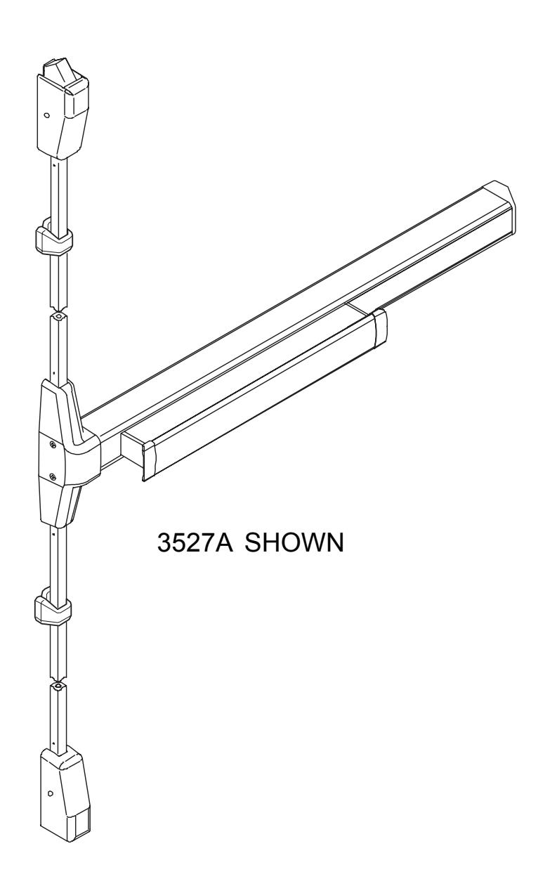 Von Duprin 3327A 3527A Series Exit Devices Parts Manual 108718 image on page 1