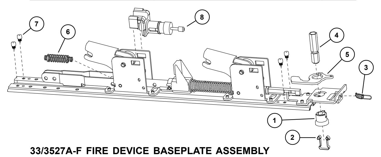 Von Duprin 3327A 3527A Series Exit Devices Parts Manual 108718 image on page 9