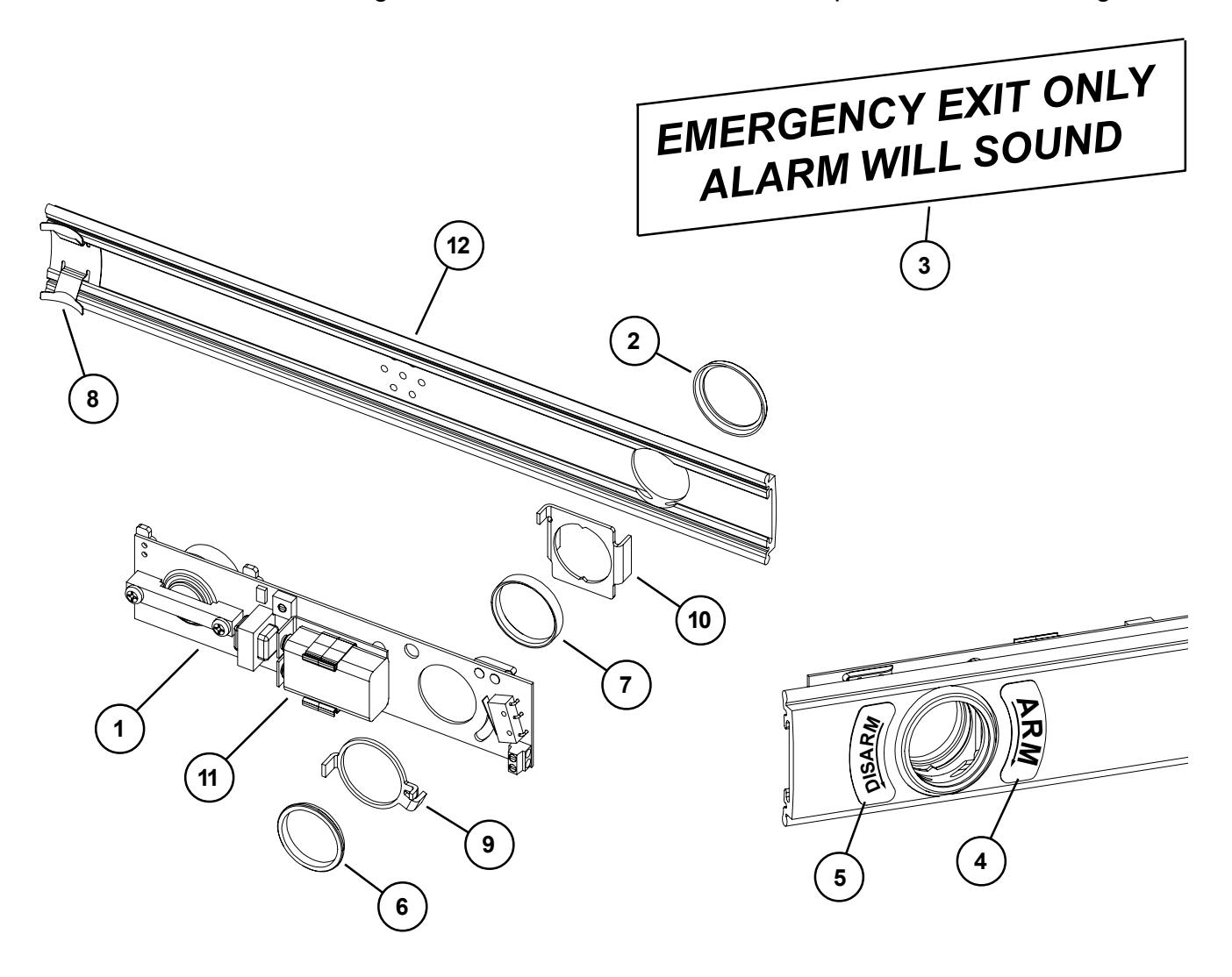 Von Duprin 33A 35A Series Rim Exit Devices Parts Manual 108717 image on page 12