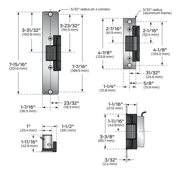 Von Duprin 5100 Series Electric Strike Data Sheet 105009 diagram on page 2