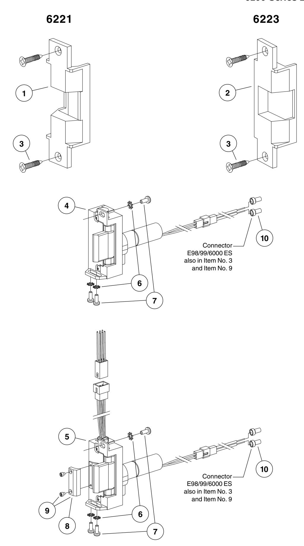 Von Duprin 6000 Series Electric Strikes Parts Manual 108727 image on page 31