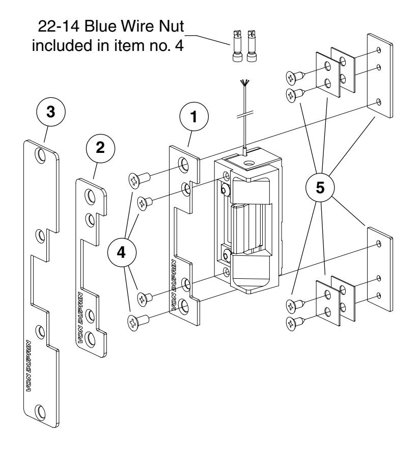 Von Duprin 6000 Series Electric Strikes Parts Manual 108727 image on page 4