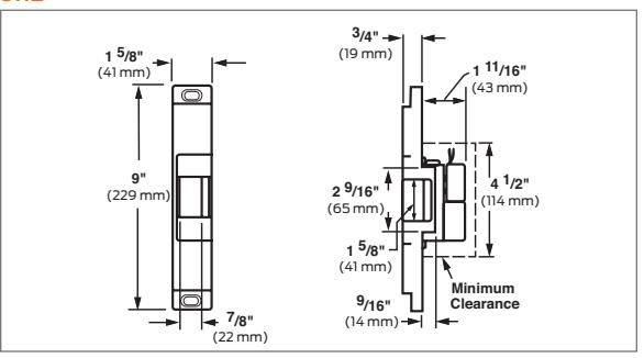 Von Duprin 6100 Electric Strike Data Sheet 105282 diagram on page 3