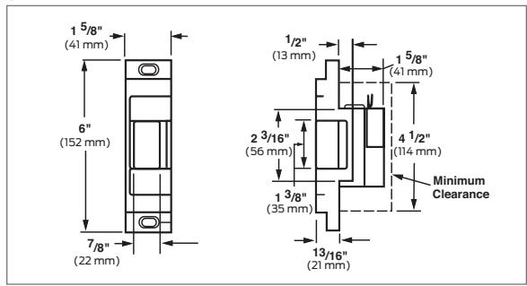 Von Duprin 6100 Electric Strike Data Sheet 105282 image on page 3