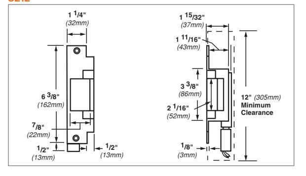 Von Duprin 6200 Series Data Sheet 105368 diagram on page 6