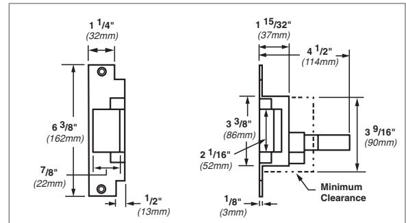 Von Duprin 6200 Series Data Sheet 105368 diagram on page 6