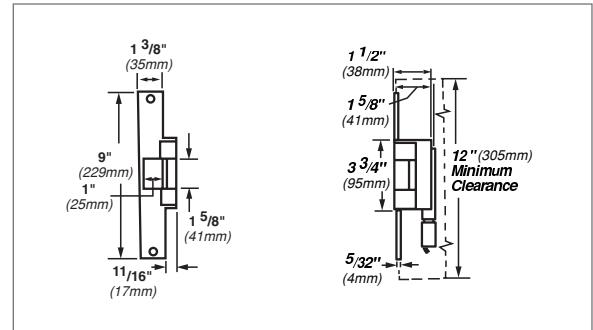 Von Duprin 6200 Series Data Sheet 105368 diagram on page 6