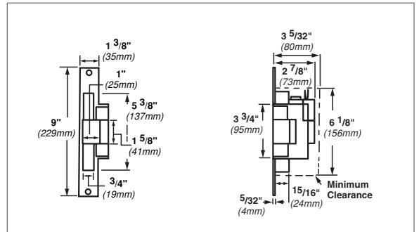 Von Duprin 6200 Series Data Sheet 105368 diagram on page 6