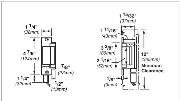 Von Duprin 6200 Series Data Sheet 105368 diagram on page 6