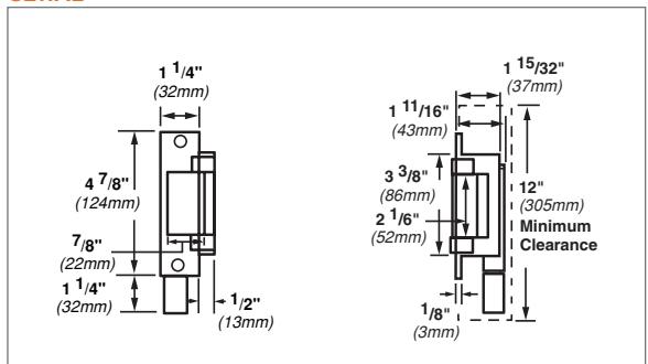 Von Duprin 6200 Series Data Sheet 105368 diagram on page 6