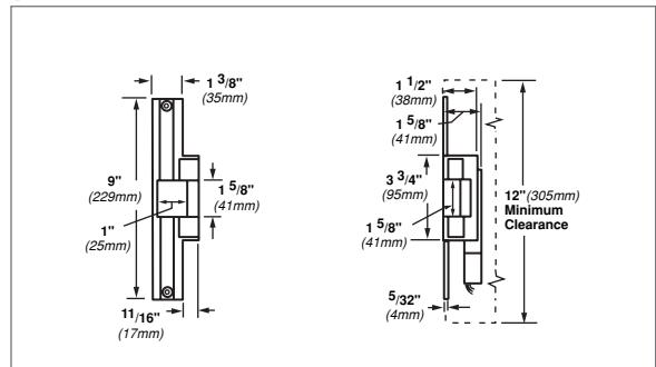Von Duprin 6200 Series Data Sheet 105368 diagram on page 7