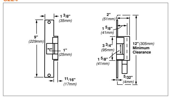 Von Duprin 6200 Series Data Sheet 105368 diagram on page 7