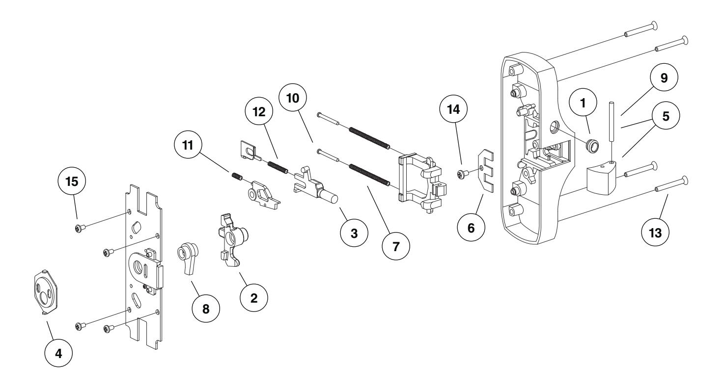 Von Duprin 88 Rim Series Exit Devices Parts Manual 108719 image on page 12