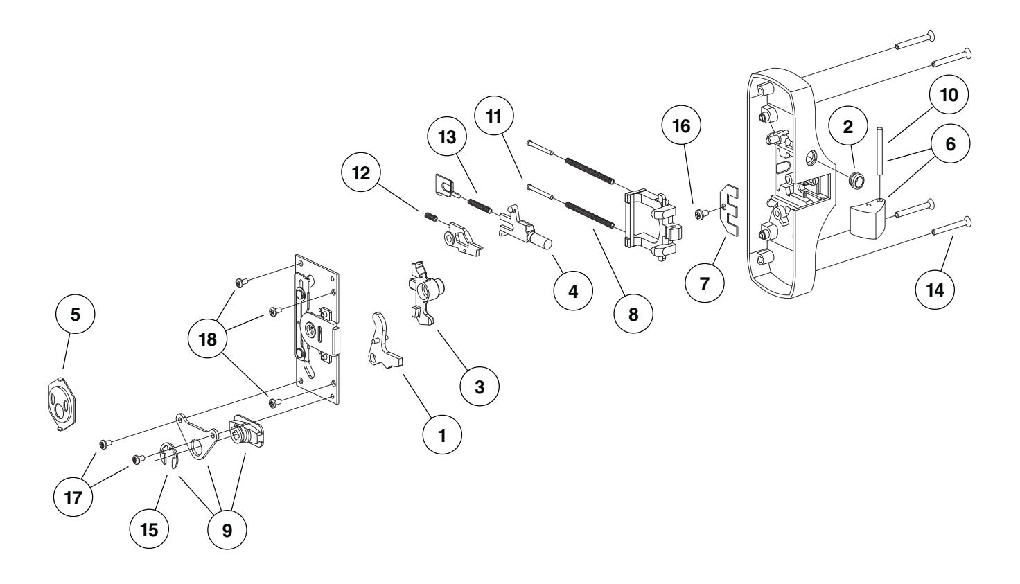 Von Duprin 88 Rim Series Exit Devices Parts Manual 108719 image on page 20