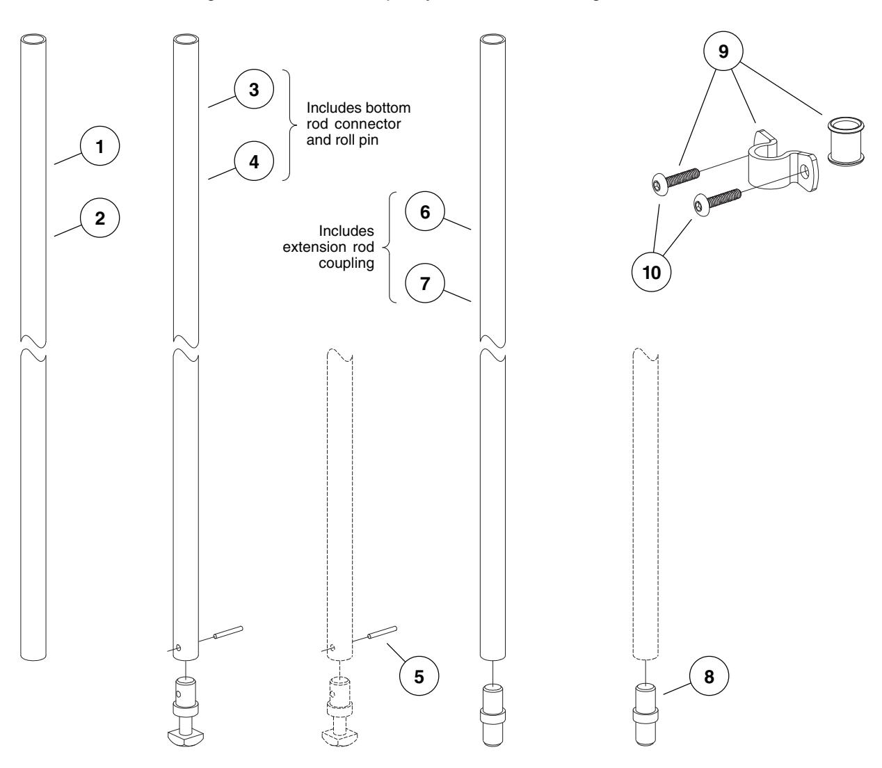 Von Duprin 8827 Surface Vertical Rod Series Exit Devices Parts Manual 108721 image on page 16