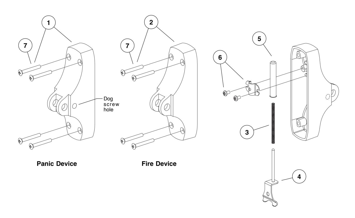 Von Duprin 8827 Surface Vertical Rod Series Exit Devices Parts Manual 108721 image on page 8