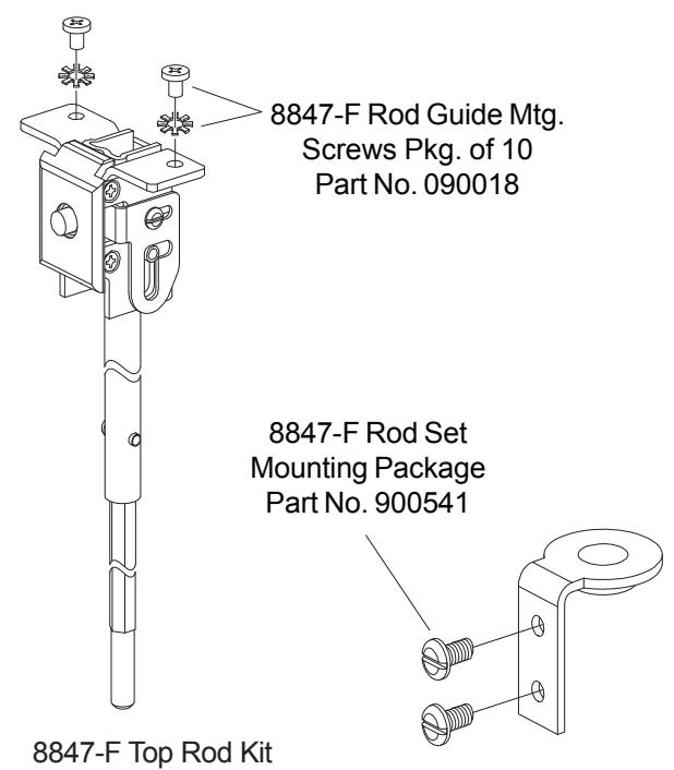 Von Duprin 8847 F Concealed Vertical Rod Exit Device Parts Manual 107097 image on page 8