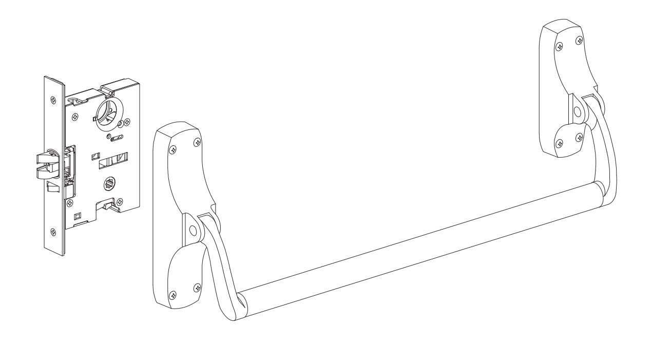 Von Duprin 8875 Mortise Lock Series Exit Devices Parts Manual 108722 image on page 1