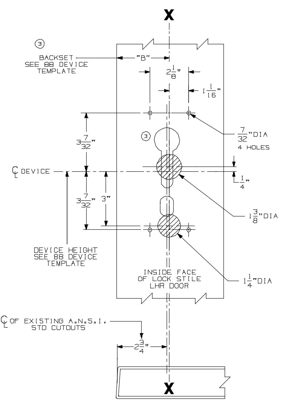 Von Duprin 88K Rim Devices with 880 Trim for Type 86 Stock Hollow Metal Applications Template image on page 1