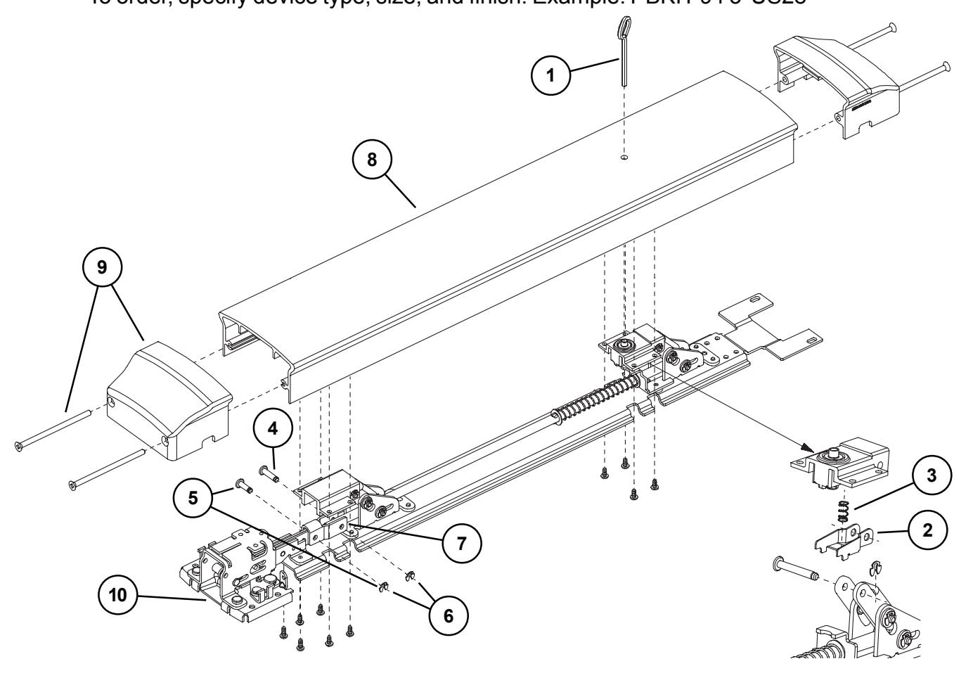 Von Duprin 94 9575 Series Recessed Exit Devices Parts Manual 108464 image on page 4